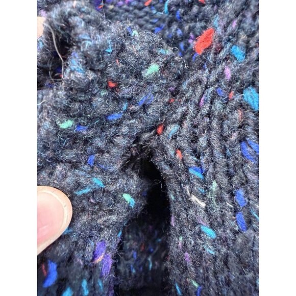 Vintage Sandra Miller Art To Wear Cardigan Sweater Chunky Heavy Long Pockets L - Picture 6 of 9